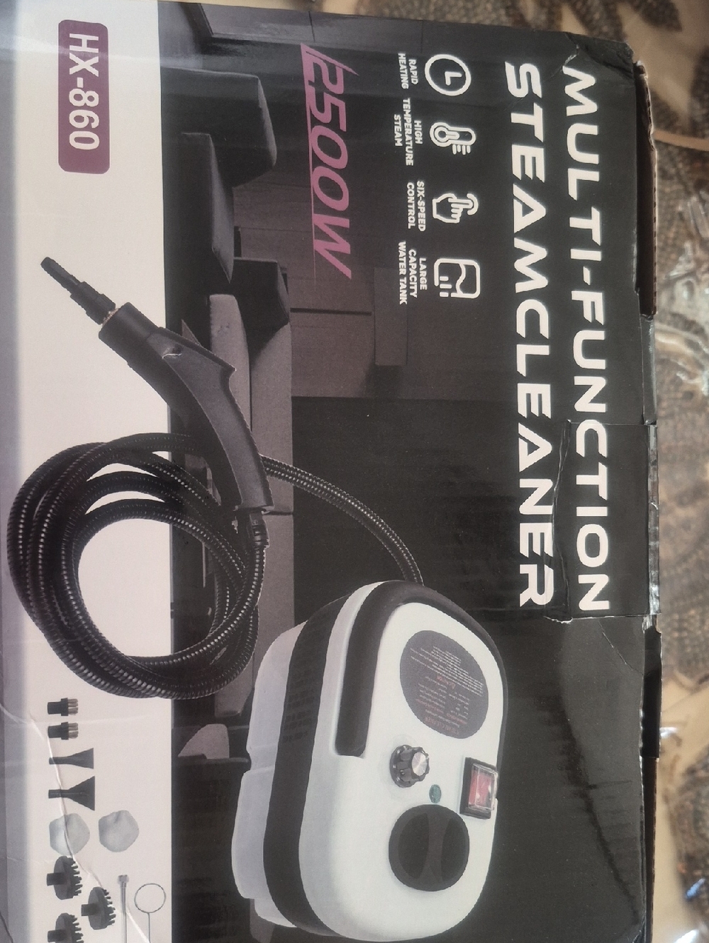 Portable Steam Cleaner for Multi-Surface Cleaning - White/Black